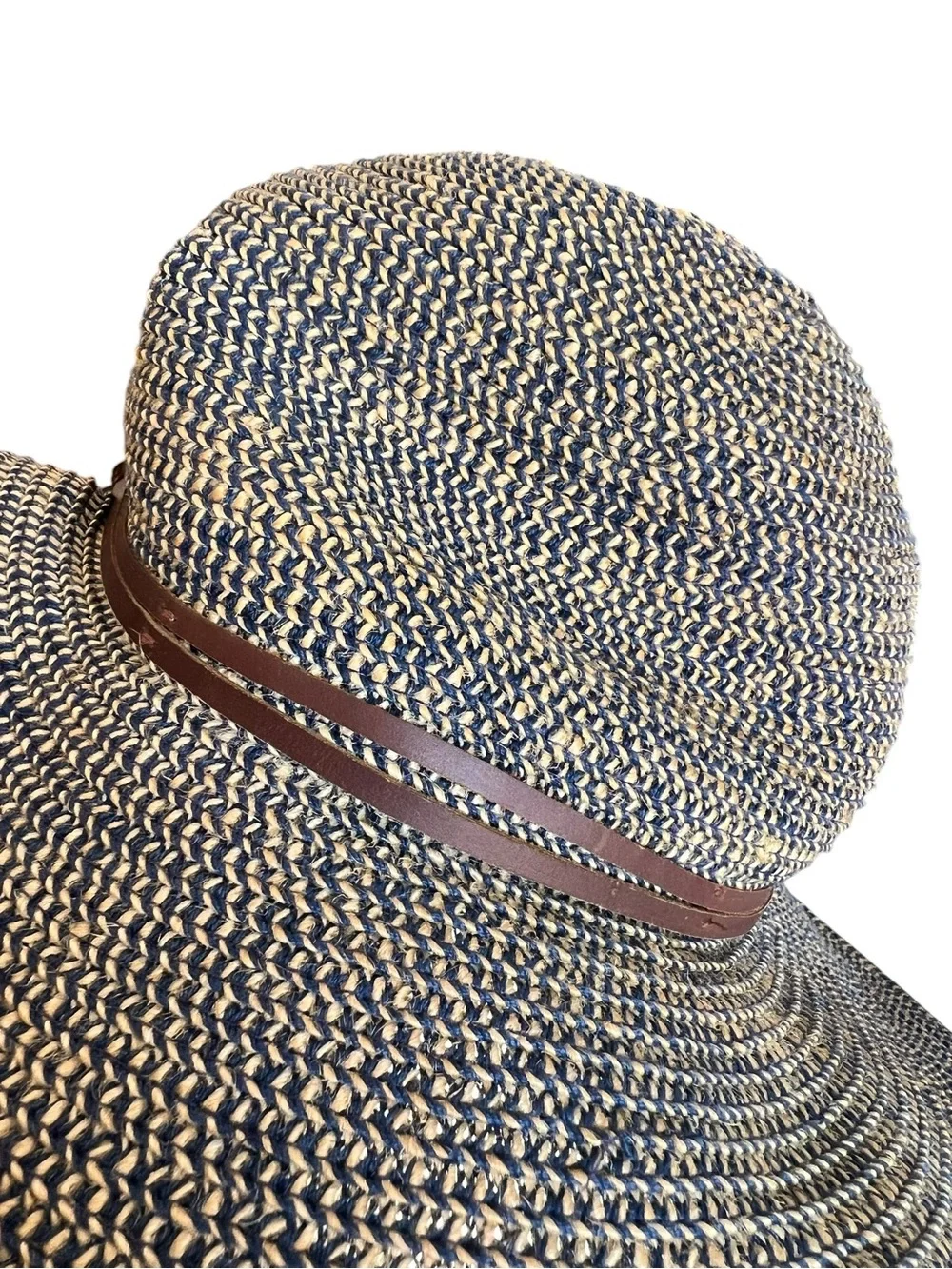 Goorin Bros Woven Summer Hat Blue and Tan